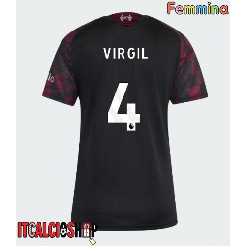 Liverpool Virgil van Dijk #4 Terza Maglia Femmina 2026-27 Manica Corta